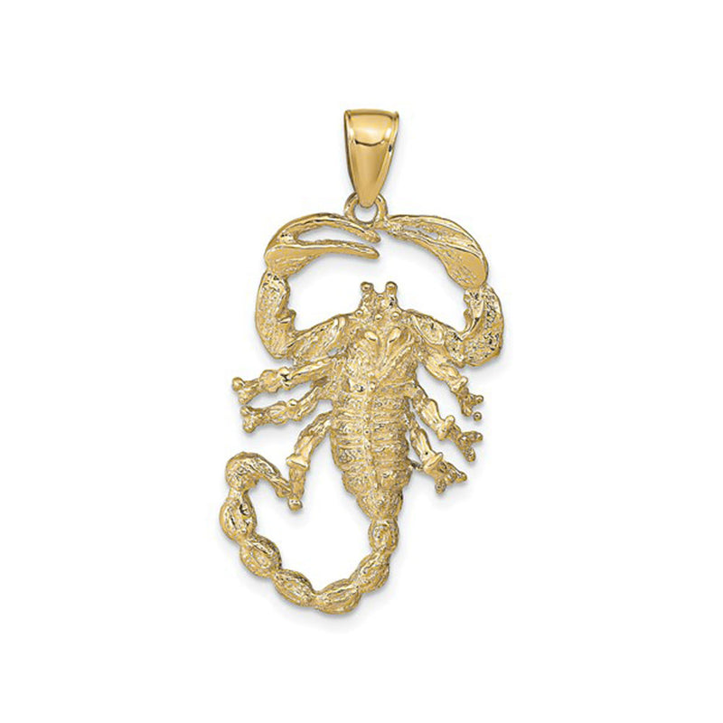 Scorpion Open Back Pendant (14K) front - Popular Jewelry - New York
