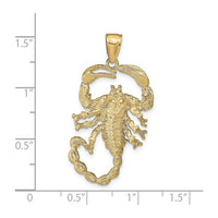 Scorpion Open Back Pendant (14K) scale - Popular Jewelry - New York
