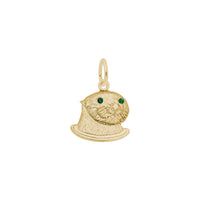 Sea Otter with Gemstones Eyes Charm yellow (14K) main - Popular Jewelry - New York