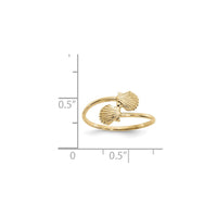 Sea Shell Bypass Ring (14K) scale - Popular Jewelry - New York