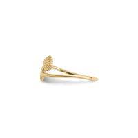 Sea Shell Bypass Ring (14K) side - Popular Jewelry - New York