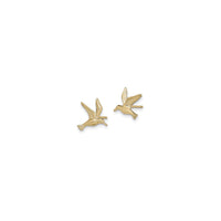 Seagull Bird Friction Post Earrings (14K) side - Popular Jewelry - New York