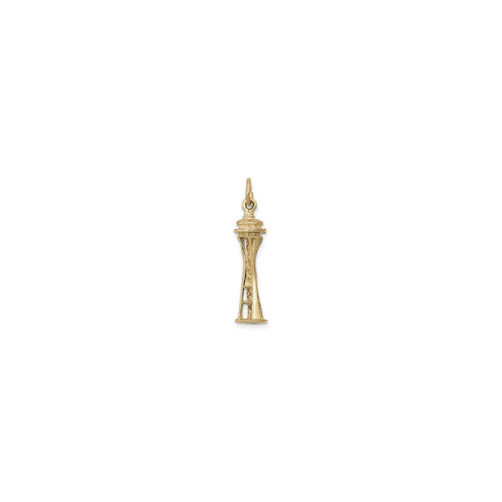Seattle Space Needle 3D Pendant (14K) front - Popular Jewelry - New York
