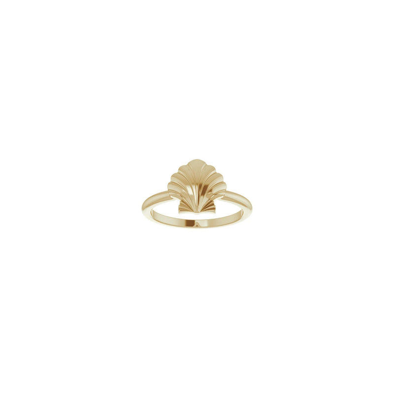 Shell Stackable Ring (14K) front - Popular Jewelry - New York