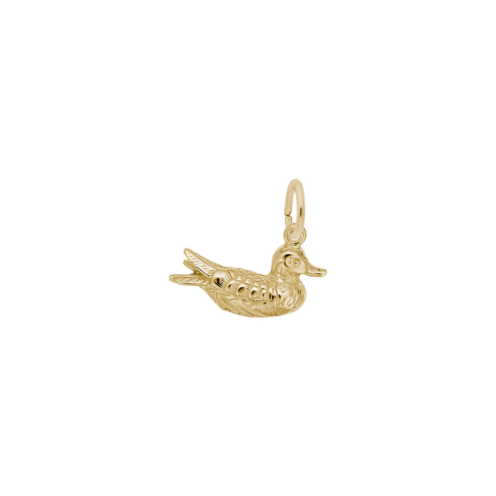 Shiny Duck Charm yellow (14K) main - Popular Jewelry - New York