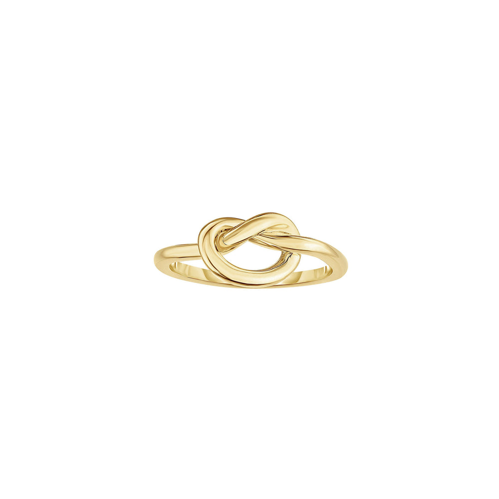 Shiny Love Knot Ring (14K) main - Popular Jewelry - New York