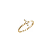 Sideways Cross Ring yellow (14K) ugu weyn - Popular Jewelry - New York