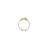 Sideways Two-Tone Rose Ring (14K) setting - Popular Jewelry - New York