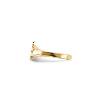 Sitjandi Cat Silhouette Ring (14K) hlið - Popular Jewelry - Nýja Jórvík