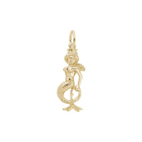 Sitting Mermaid Charm yellow (14K) main - Popular Jewelry - New York