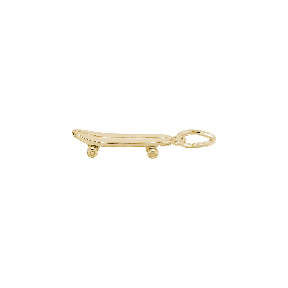 Skateboard Charm yellow (14K) main - Popular Jewelry - New York