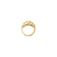Slanted Shrimp Dome Ring (14K) setting - Popular Jewelry - New York