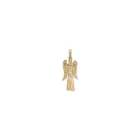 Slender Praying Angel Pendant (14K) front - Popular Jewelry - New York