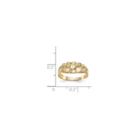 Slim Nugget Ring (14K) mērogs - Popular Jewelry - Ņujorka