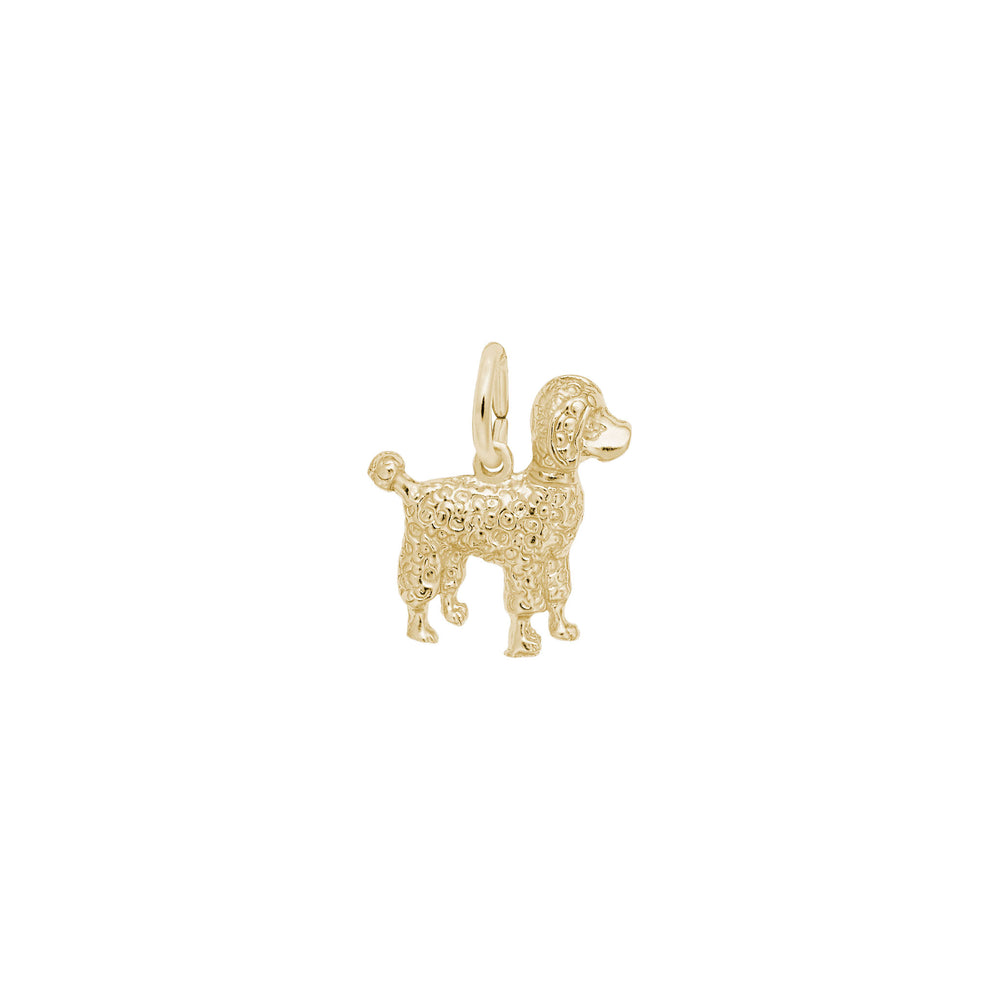 Small Poodle Dog Charm yellow (14K) main - Popular Jewelry - New York