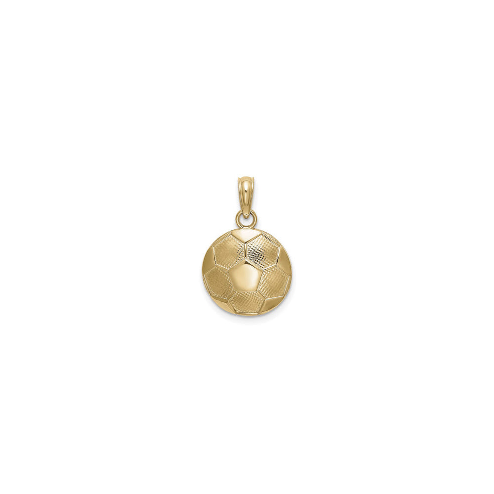 Small Soccer Ball Pendant (14K) front - Popular Jewelry - New York