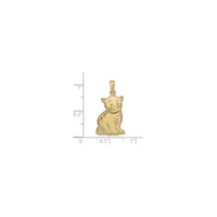 Smiley Sitting Cat Pendant (14K) scale - Popular Jewelry - New York