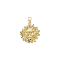 Smiley Sun Pendant (14K) front - Popular Jewelry - New York