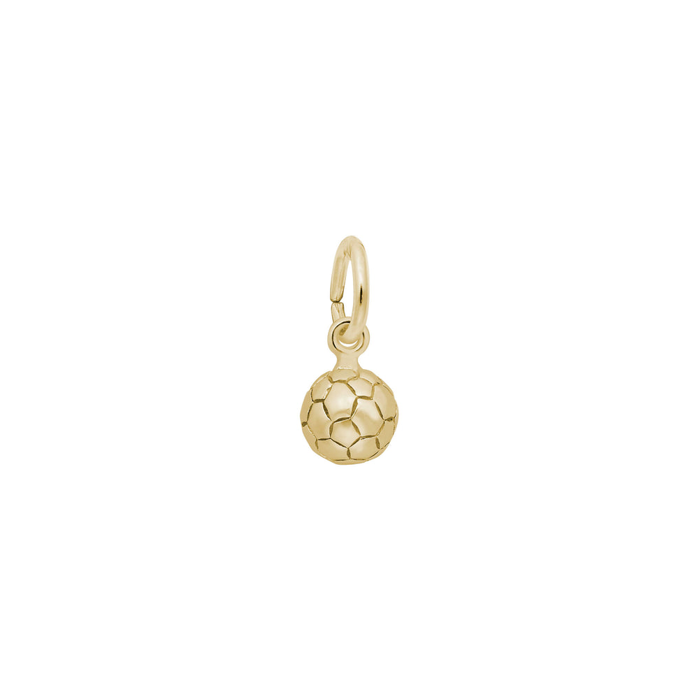 Soccer Ball Charm yellow (14K) main - Popular Jewelry - New York