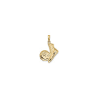 Soccer Kick Pendant (14K) back - Popular Jewelry - New York