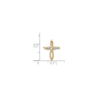 Solitaire Diamond Infinity Cross Pendant (14K) scale - Popular Jewelry - New York