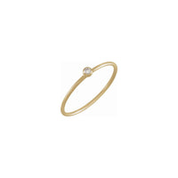 Solitaire Round Diamond Stackable Ring (14K) utama - Popular Jewelry - New York