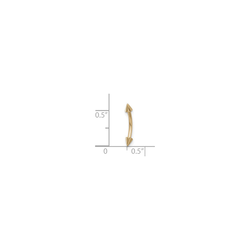 Spike Eyebrow Piercing (14K) scale - Popular Jewelry - New York