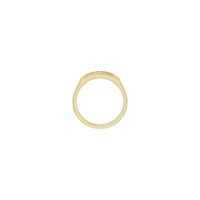 Square Diamond Geometric Milgrain Ring yellow (14K) setting - Popular Jewelry - New York