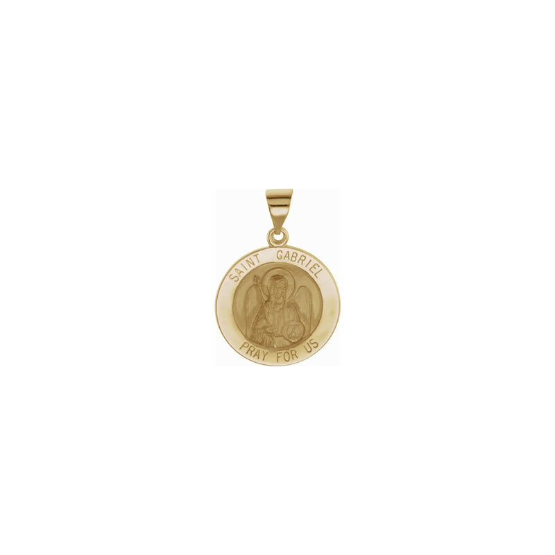 St. Gabriel Hollow Medal (14K) front - Popular Jewelry - New York
