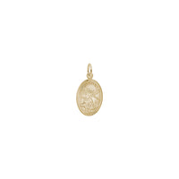 सेंट मायकेल ओव्हल पेंडंट (14K) समोर - Popular Jewelry - न्यूयॉर्क