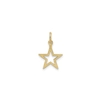 Star Contour Diamond Cut Pendant (14K) mburi - Popular Jewelry - New York