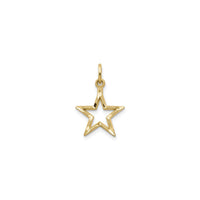 Star Contour Diamond Cut Pendant (14K) front - Popular Jewelry - New York