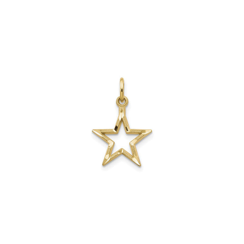 Star Contour Diamond Cut Pendant (14K) front - Popular Jewelry - New York