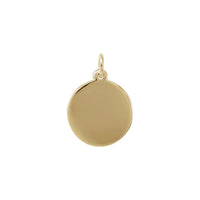 Starburst Brush Finish Disc Pendant (14K) back - Popular Jewelry - New York
