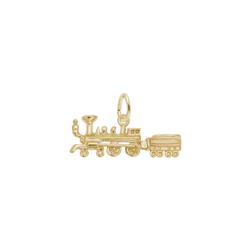Steam Train Charm yellow (14K) main - Popular Jewelry - New York