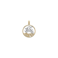Summer Sunset Round Pendant (14K) front - Popular Jewelry - New York