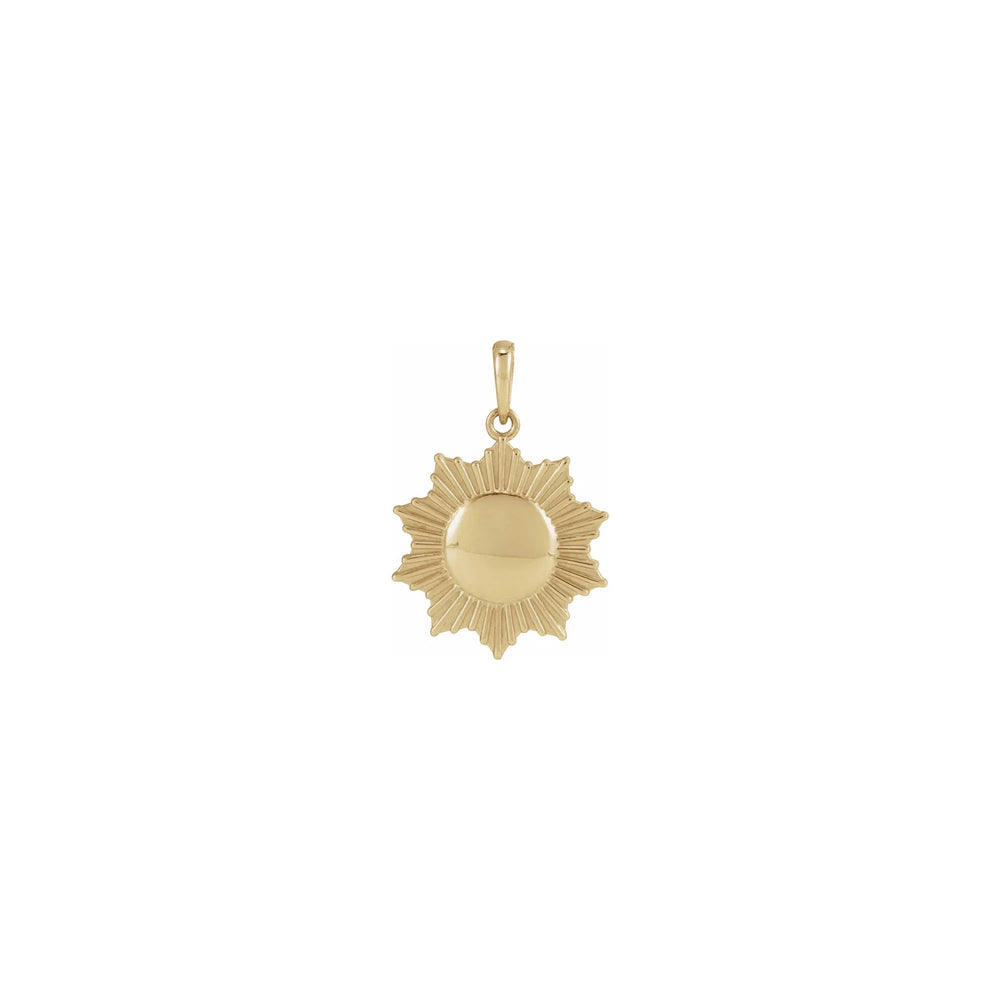 Sun Pendant (14K) front - Popular Jewelry - New York