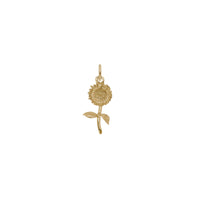 Sunflower 3D Pendant (14K) front - Popular Jewelry - New York