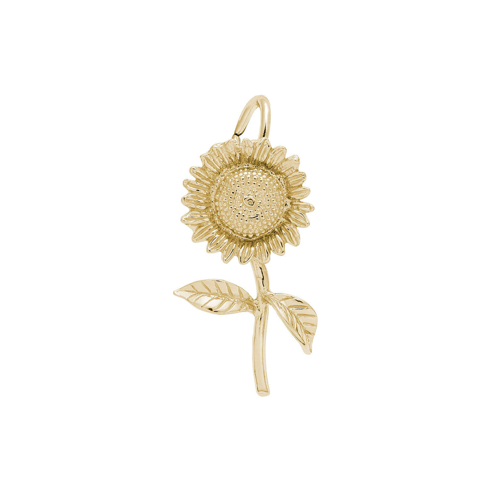 Sunflower Charm yellow (14K) main - Popular Jewelry - New York