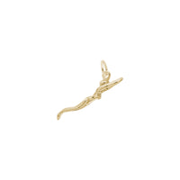 Swimming Female Diver Charm yellow (14K) main - Popular Jewelry - New York