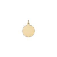 Swimming Round Medal Pendant (14K) back - Popular Jewelry - New York