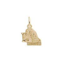 Swirl Accented Piano Pendant (14K) front - Popular Jewelry - New York