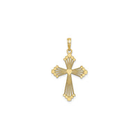 Symmetrical Heart Bunch Cross Pendant (14K) front - Popular Jewelry - New York