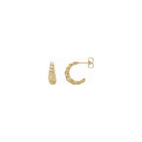 Tapered Rope Dome Hoop Earrings (14K) main - Popular Jewelry - Niu Yoki