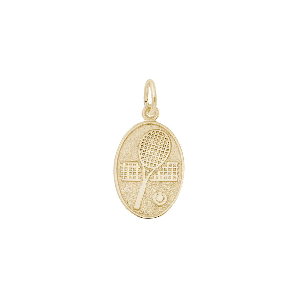 Tennis Oval Disc Charm yellow (14K) main - Popular Jewelry - New York