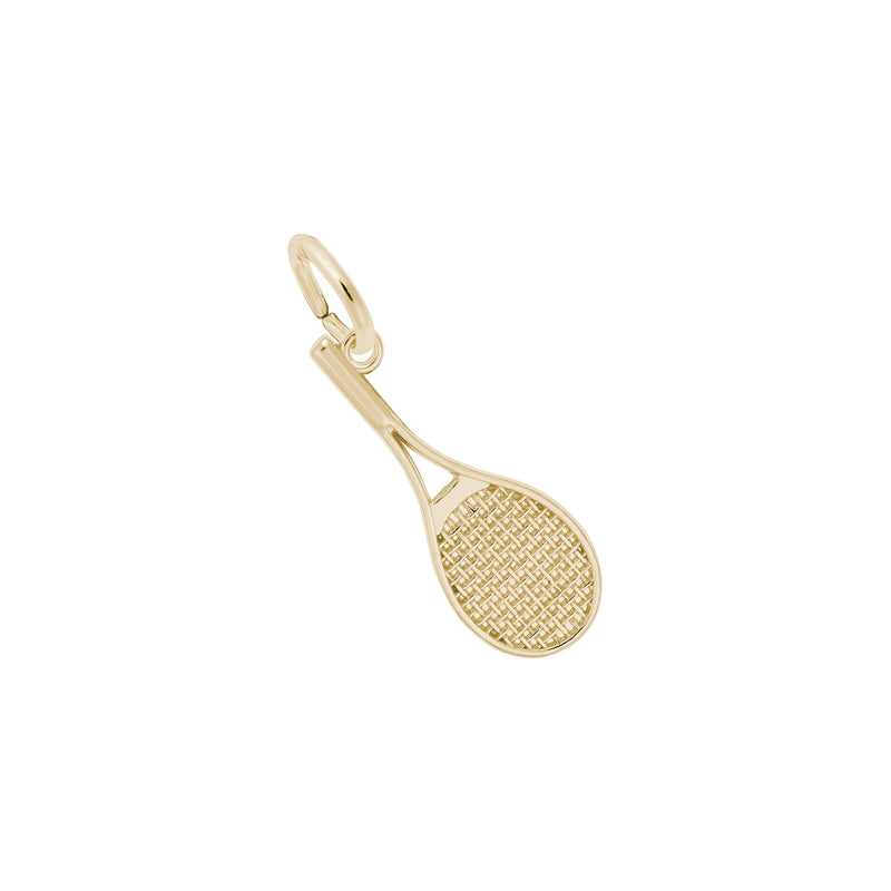 Tennis Racket Charm yellow (14K) main - Popular Jewelry - New York