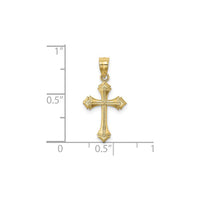 Penjoll de creu de fletxa amb textura (escala 14K) - Popular Jewelry - Nova York