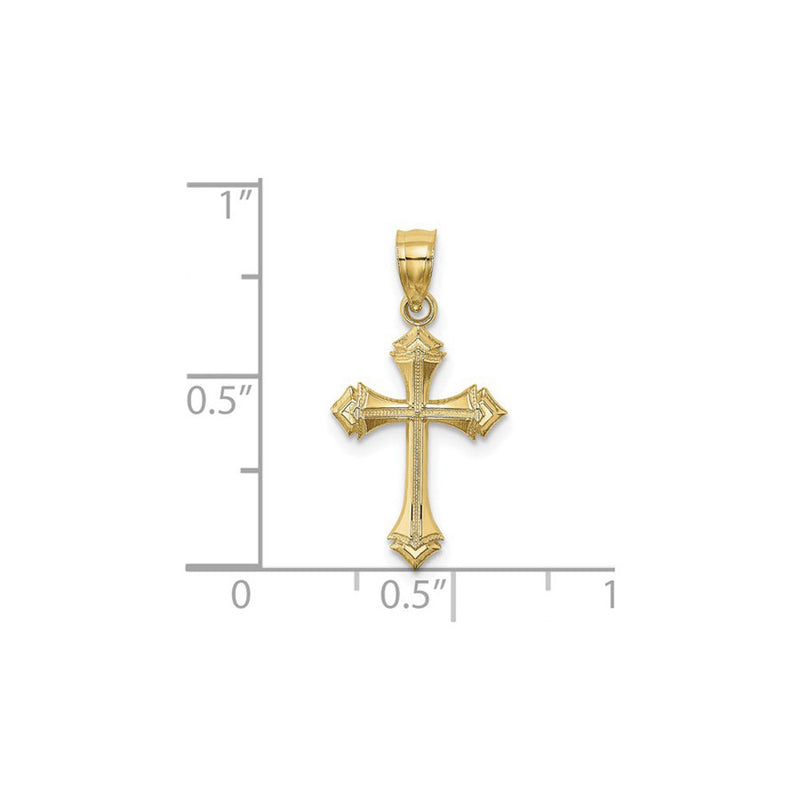 Textured Arrow Cross Pendant (14K) scale - Popular Jewelry - New York