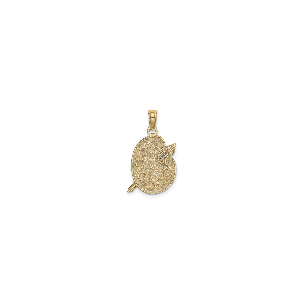 Textured Paint Palette Pendant (14K) front - Popular Jewelry - New York