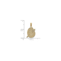டெக்ஸ்சர்டு பெயிண்ட் பேலட் பதக்கத்தின் (14K) அளவுகோல் - Popular Jewelry - நியூயார்க்